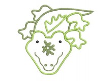 Stickdatei - Dschungeltiere Appli Krokodil